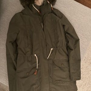 Roxy 2-in-1 parka jacket in olive